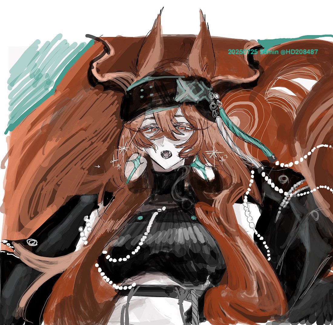 HD208487's tweet image. -5 min
#アークナイツ版深夜の真剣お絵かき60分一本勝負