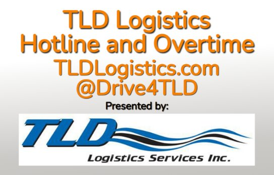 TonyBasilio's tweet image. TLD Logistics Hotline and Overdrive Overtime are brought to you by tldlogistics.com @Drive4TLD.