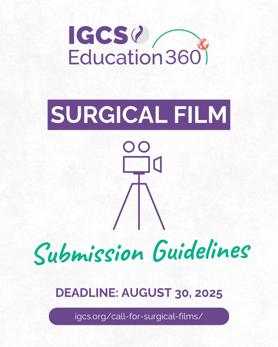 IGCSociety's tweet image. 🎬 Surgical Film Submission Guidelines
Are you preparing to contribute to the IGCS Surgical Film Library? Ensure your submission meets the quality and format standards our global reviewers are looking for.
✅ HD resolution (720p or 1080p)
✅ Clear visuals & steady camera work…