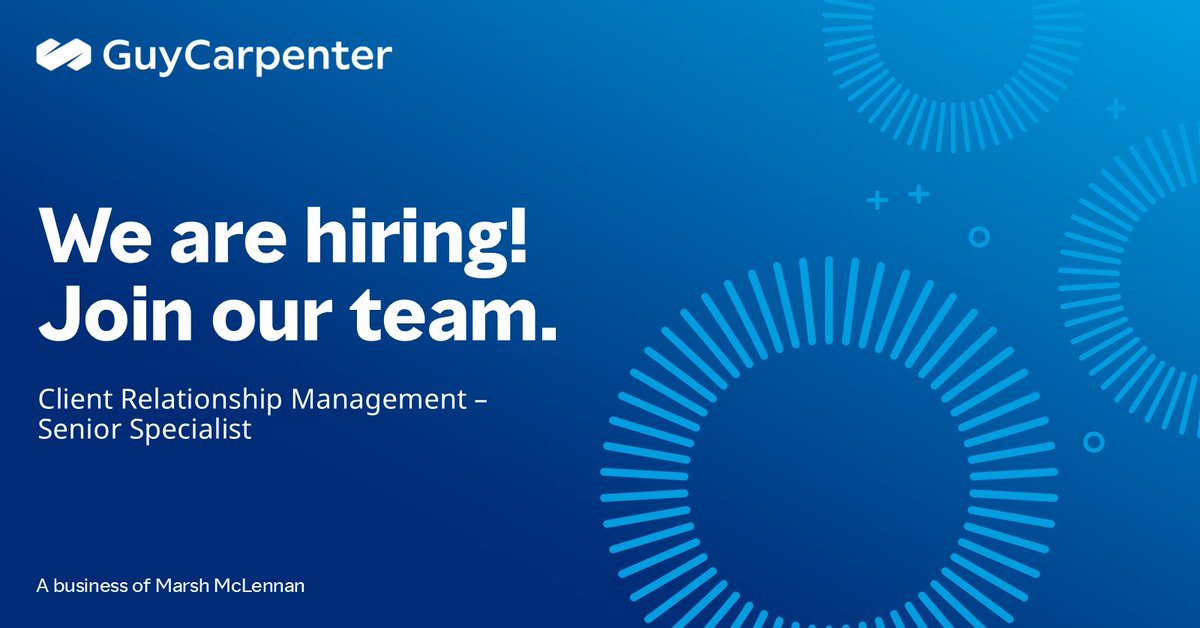 Exciting opportunity! We are hiring a Client Relationship Management - Senior Specialist based in our New York office. Learn more about the role and apply: bit.ly/45lkHhG
#apply #career