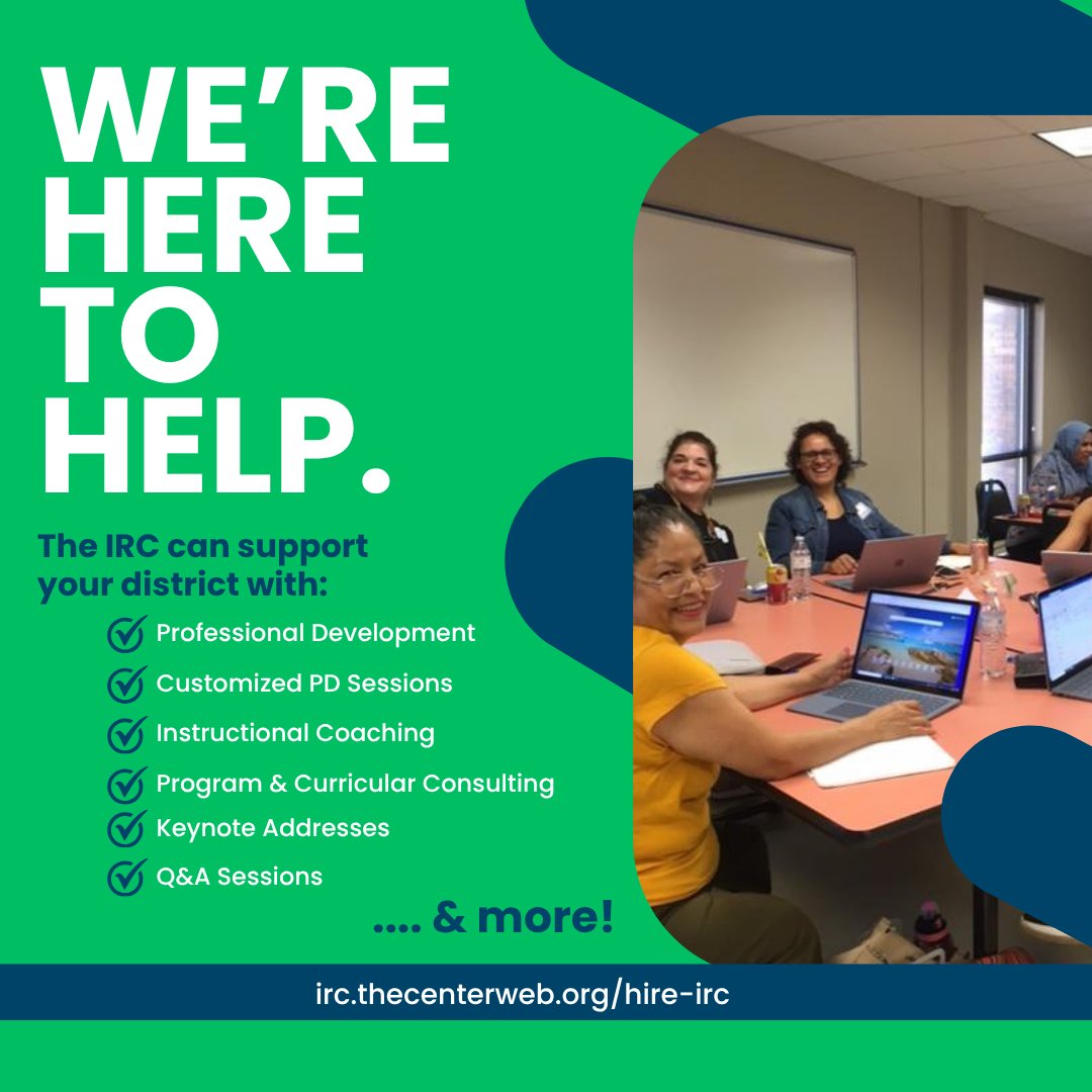 IL_Resource_Ctr's tweet image. Planning for the 2025-26 school year already? We're here to help. Reach out and connect with our team today!
irc.thecenterweb.org/professional-l…