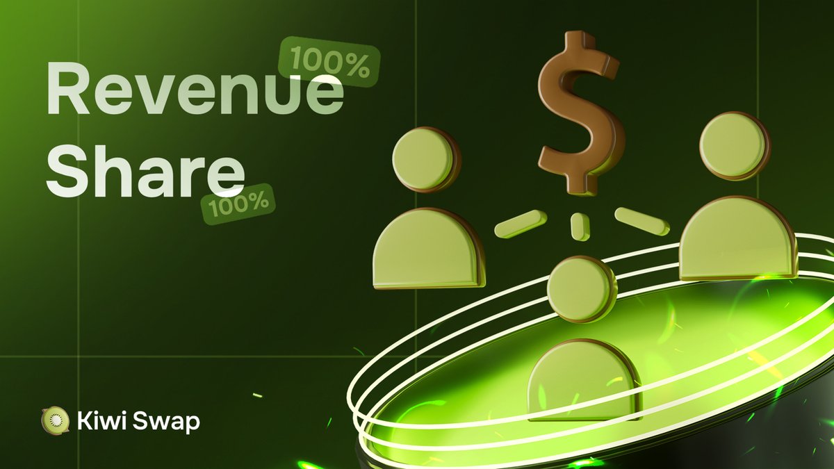 KiwiSwapX's tweet image. 100% of Revenue ➔ Back to the Ecosystem
↳ 50% sent straight to $KIWI holders.
No wallets to connect. Just hold.
↳ 50% used for buybacks and burns.
Supply down. Value up.
Real revenue. Real rewards. Real value.
We don’t keep revenue. We weaponize it.
