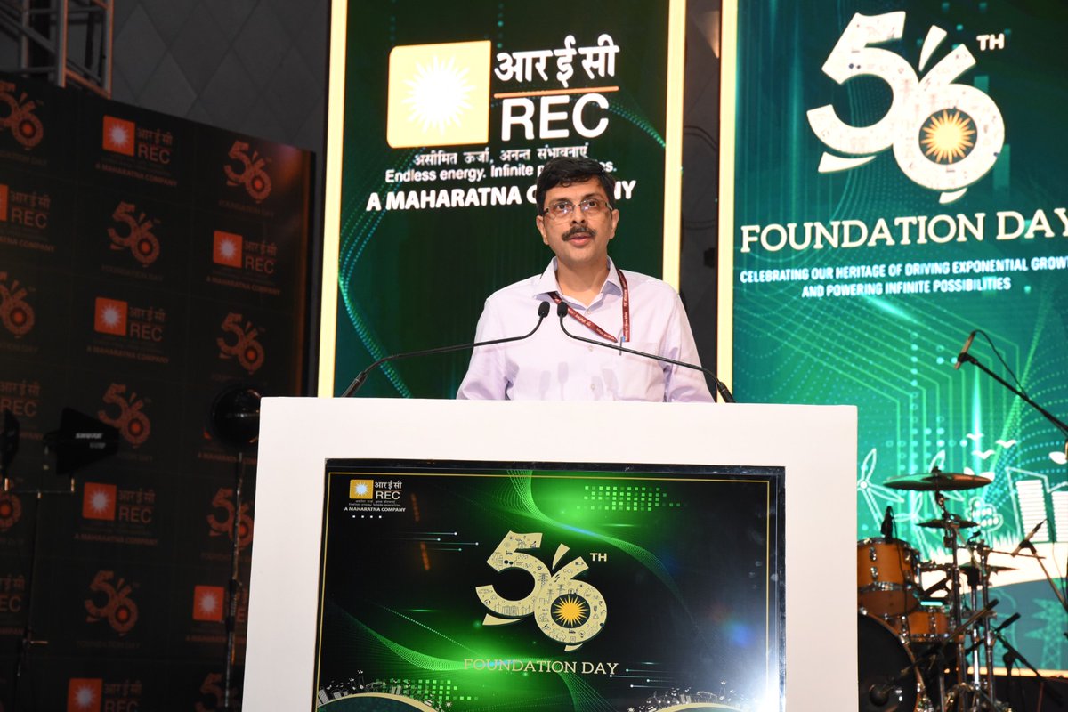 RECLindia's tweet image. REC is celebrating 56 years of driving progress and serving the nation today. The milestone occasion was graced by Sh. Shripad Yesso Naik, Hon'ble Minister of State for Power & MNRE; and Sh. Pankaj Agarwal, Secretary (Power), along with senior officials from the Ministry of Power…