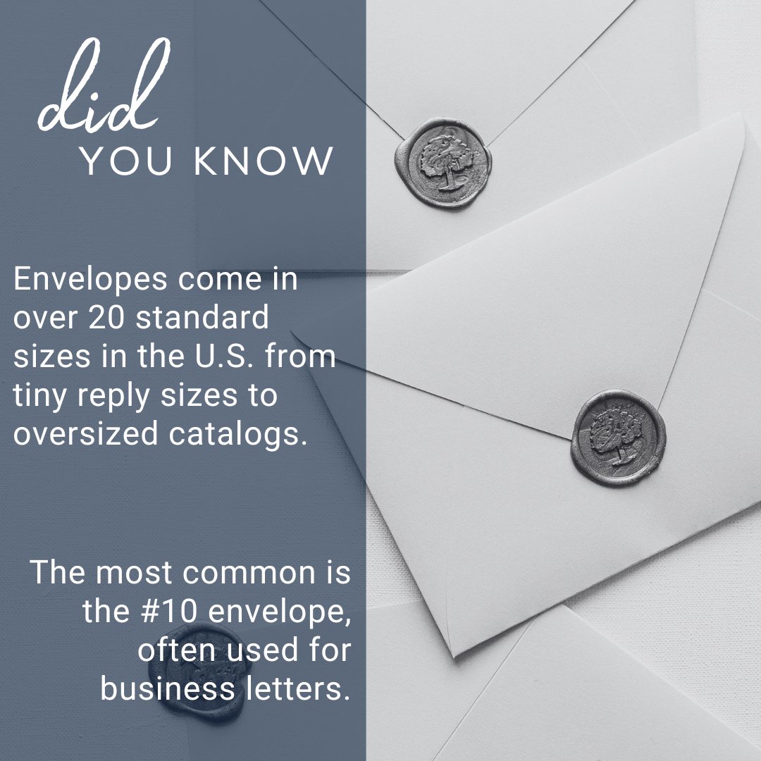 Cenveo's tweet photo. Your #envelope size can influence postage rates and first impressions. Choose wisely, your campaign depends on it.

#SendItWithCenveo #usps #directmail #marketing #envelopes #directmarketing

https://t.co/UHqYWX6HjS https://t.co/4bwAr4dOnC