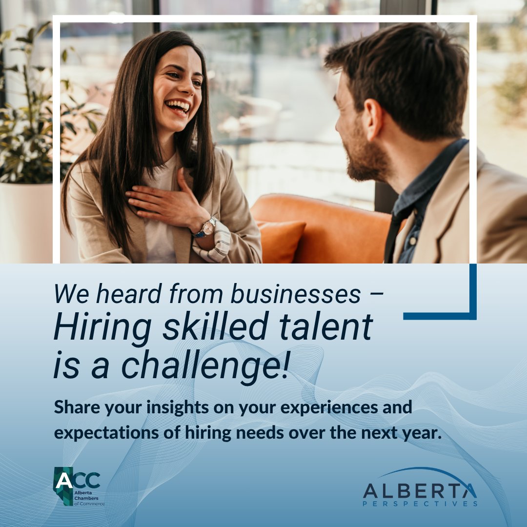 🚨 Last chance!
What critical skills does your business need to grow?
We want to learn more about your experience hiring people with the skills that your business needs to succeed.

🕒 Closes at 5 PM today → research.albertaperspectives.ca/jfe/form/SV_01…

#abchambers #abbiz #ABPerspectives #advocacy