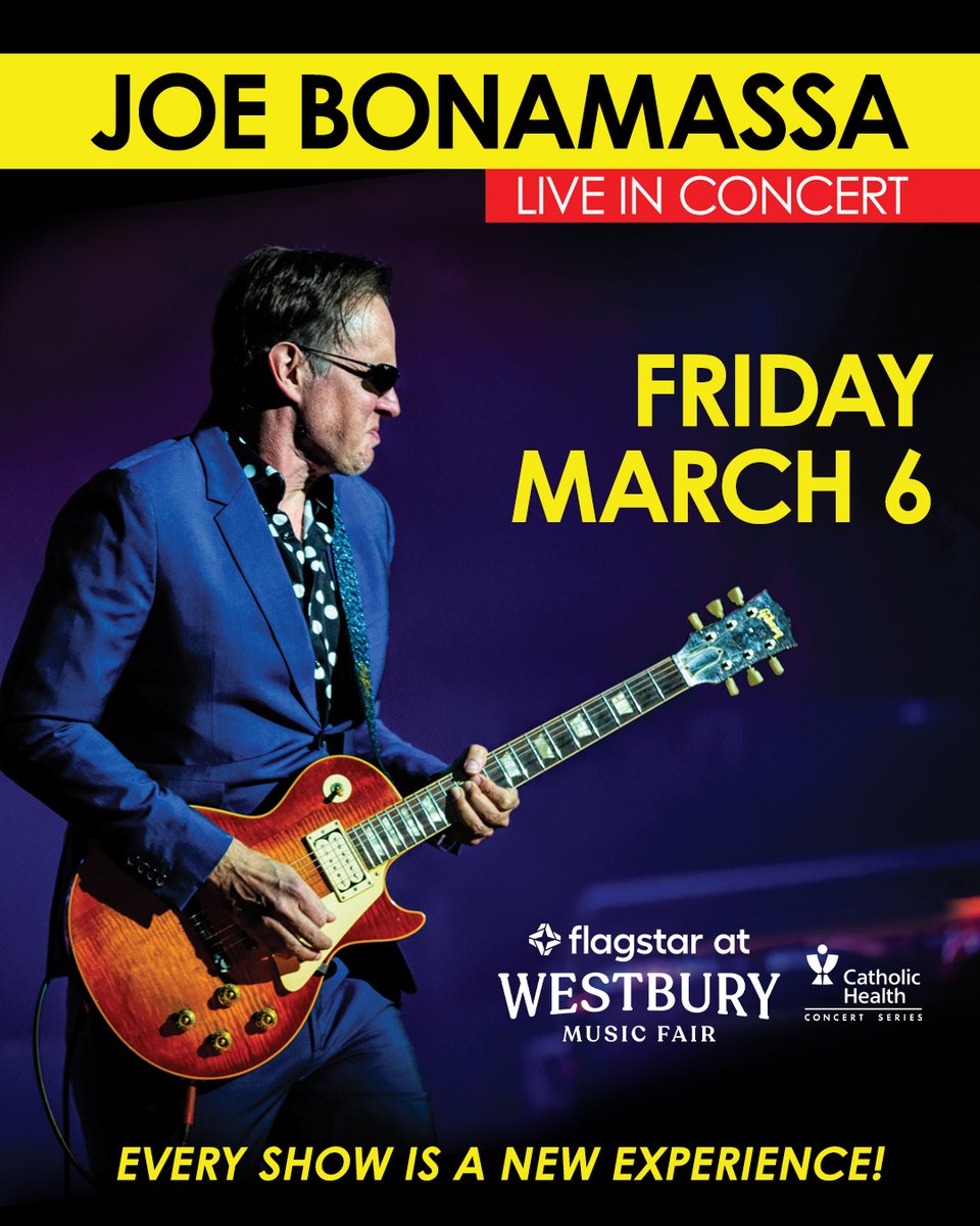 #OnSaleNow at Flagstar at Westbury Music Fair 🎪
🎙️ <a href="/kennyg/">Kenny G</a> - December 13
🎙️ Piano Men - Yellow Brick Joel - December 26
🎙️ <a href="/JBONAMASSA/">Joe Bonamassa (Official)</a> - March 6
🎫 bit.ly/3Uuy2hu