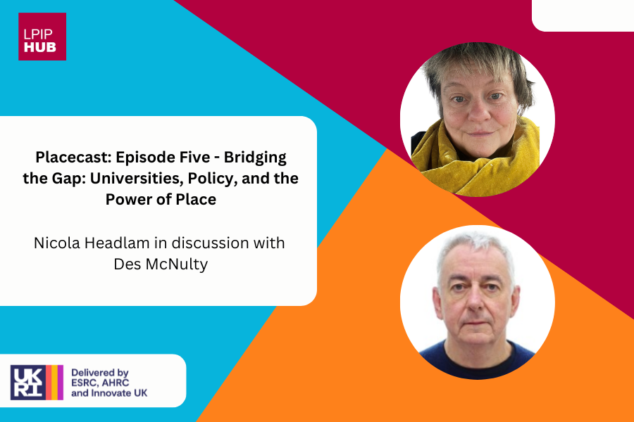 LPIPHub's tweet image. 🎧 New on Placecast: Des McNulty joins @DrNicolaHeadlam to explore how universities can power local change, why place matters in policy &amp;amp; how to bridge the gap between research and real-world impact. 

🔗 Listen now: ow.ly/57JB50WtMB8
#PlaceBasedPolicy #LocalLeadership