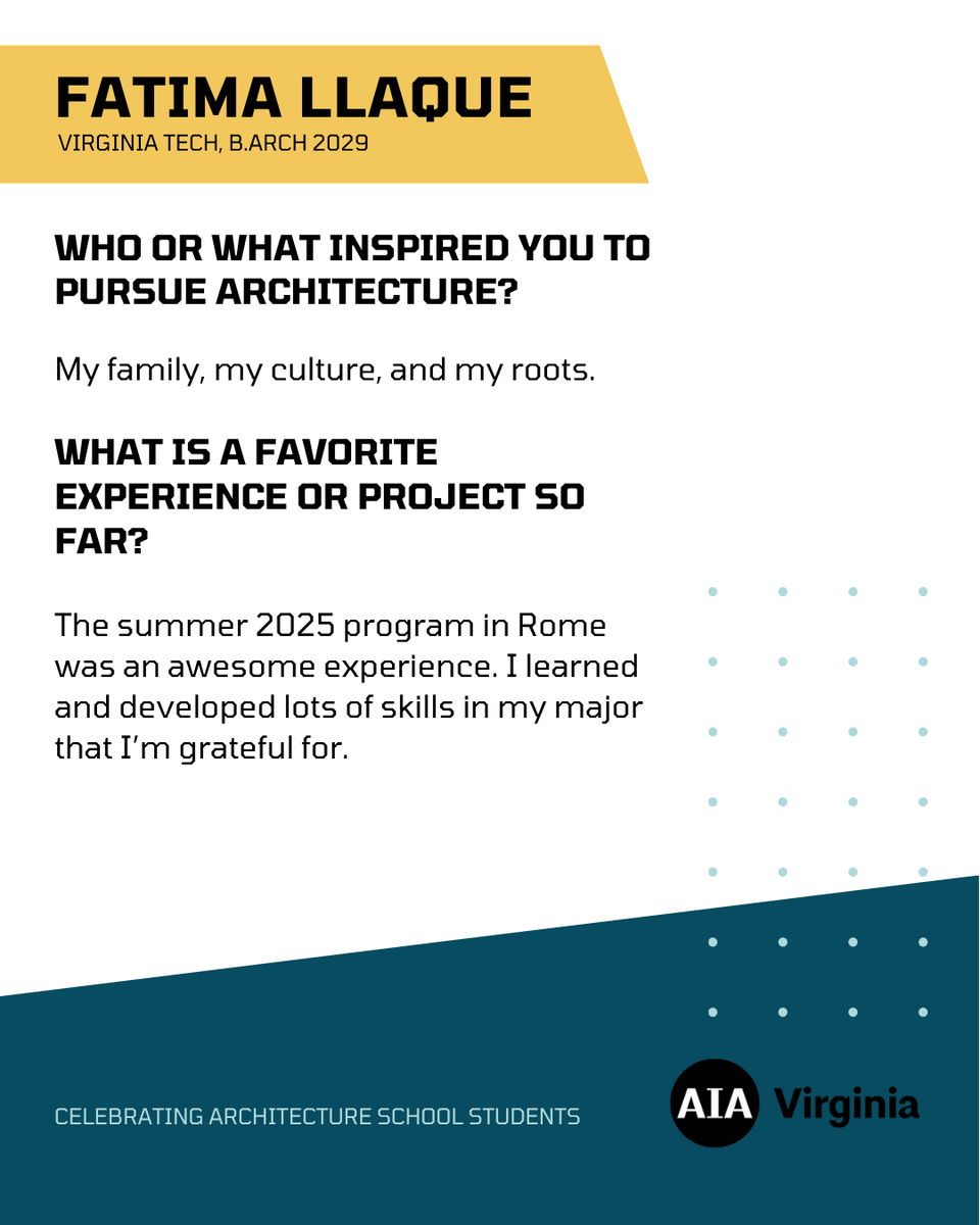 Our J.E.D.I. committee celebrates the diversity of our profession in Virginia. This summer we are featuring students in #architectureschool. #diversity #architecture