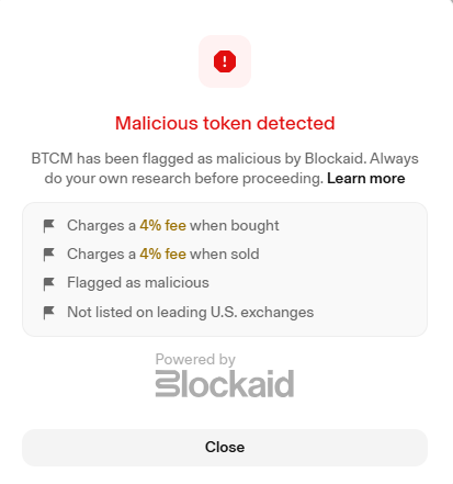 bitcoinmeme2025's tweet photo. In contact with @Uniswap  (#214594) to resolve some issues.
This can't be right — we're fixing it. $BTCM holders deserve clarity. Tax is 2/2🙂
Stay tuned. ✅
#BTCM #Uniswap #CryptoTransparency https://t.co/GpDoXNgb62