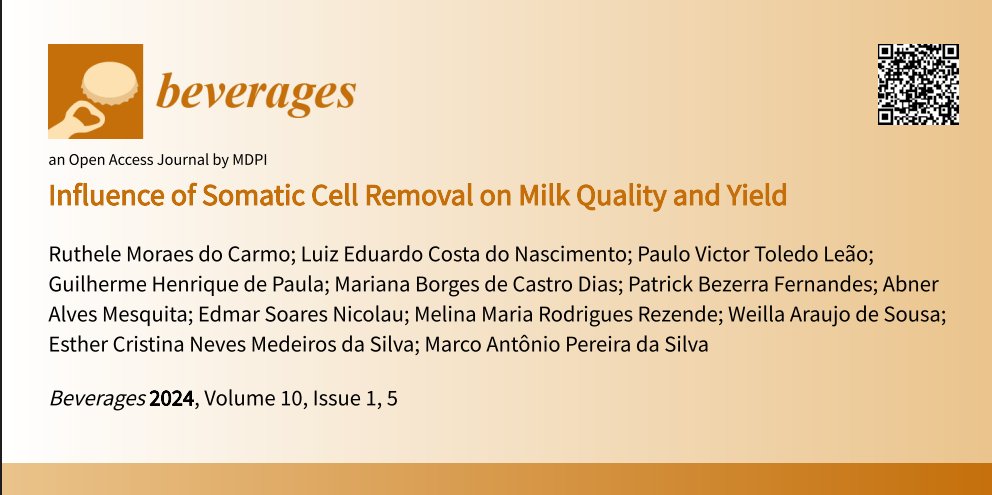 #mdpibeverages Read the Published Paper! 
Influence of Somatic Cell Removal on Milk Quality and Yield
brnw.ch/21wUqpy
<a href="/MDPIOpenAccess/">MDPI</a> <a href="/MDPIbio/">MDPI BiologyLifeSci</a> <a href="/Scilit_/">Scilit</a>
 #beverages #drinks #food #milk #MilkQuality #centrifugation #fresh #microfiltration #refrigerated #SCC