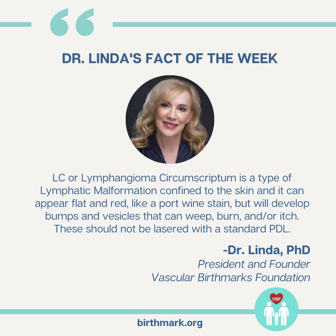 VBirthmarks's tweet photo. 🌟 Dr. Linda’s Fact of the Week 🌟
Together, we can spread awareness and support families on this journey! 💪
See our NEW Parent Package Lymphatic Malformation here: https://t.co/A3etzPIaTP
#LymphangiomaCircumscriptum #LymphaticMalformation #MedicalFacts https://t.co/njnB3ubL9U