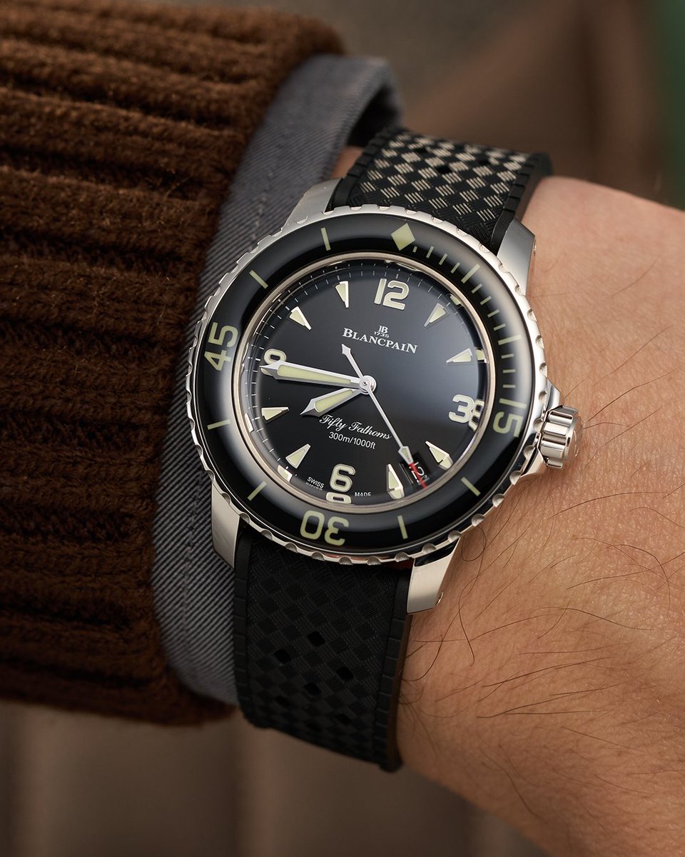 baldassarreted's tweet image. This summer, Blancpain rounded out the sizing options for its iconic Fifty Fathoms diver’s watch with the introduction of new 38mm Fifty Fathoms Automatique models. The brand has launched the collection with several options of dials and material construction to choose from,…