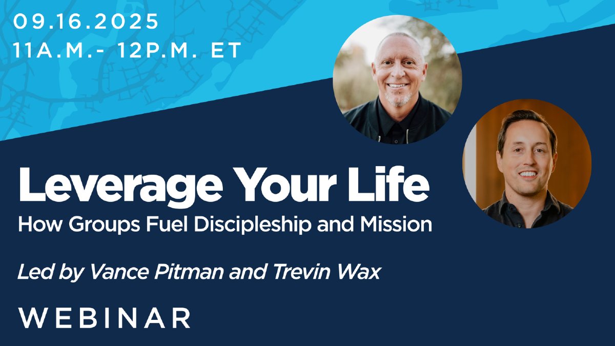 NAMB (@namb_sbc) on Twitter photo 🚨 Church leaders + group leaders:
Want to equip your small group to live on mission?
Join the #LeverageYourLife webinar with @VancePitman & <a href="/TrevinWax/">Trevin Wax</a> on Sept 16 @ 11 A.M. ET.
Free. Practical. Inspiring.
🔗 Register: go.namb.net/leveragewebinar 🚨 Church leaders + group leaders:
Want to equip your small group to live on mission?
Join the #LeverageYourLife webinar with @VancePitman & <a href="/TrevinWax/">Trevin Wax</a> on Sept 16 @ 11 A.M. ET.
Free. Practical. Inspiring.
🔗 Register: go.namb.net/leveragewebinar