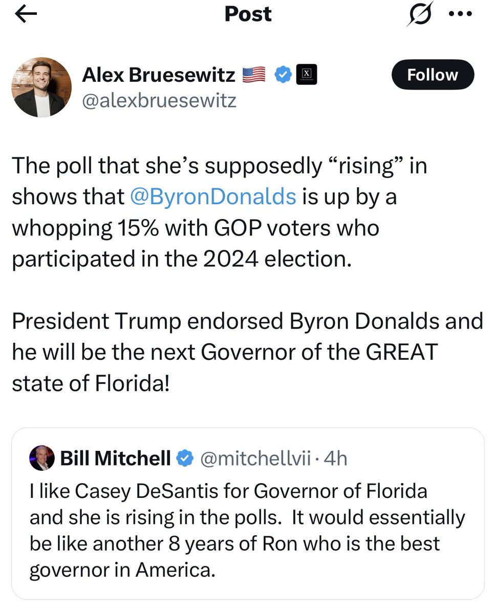 DeSantis Appreciation Society (@kickboxeresq) on Twitter photo Carpetbagger Alex Bruesewitz, who has been PAID over 25K to shill for the failing Byron Donalds campaign, sees the writing on the wall.
Real Floridians don’t want an Empty Suit. Go back to Wisconsin, <a href="/alexbruesewitz/">Alex Bruesewitz 🇺🇸</a> Carpetbagger Alex Bruesewitz, who has been PAID over 25K to shill for the failing Byron Donalds campaign, sees the writing on the wall.
Real Floridians don’t want an Empty Suit. Go back to Wisconsin, <a href="/alexbruesewitz/">Alex Bruesewitz 🇺🇸</a>