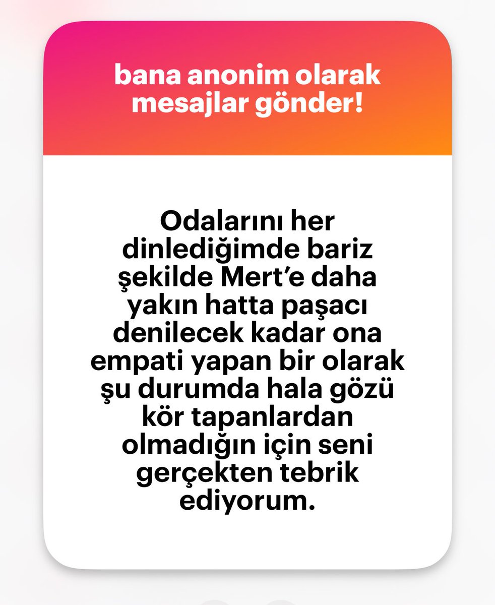Teşekkür ediyorum .  Kimse babamın oğlu veya kızı değil . Bana yanlış gelen bişeyi savunmam. Hangi taraf bunu yapsaydı yine bu şekilde eleştirirdim. Haddimi bilerek tabi . Hakaret yok ,küfür yok. Sevdiğimiz insanlara kırgınlığımızı dile getirdik. Varsın kötü taraf biz olalım
