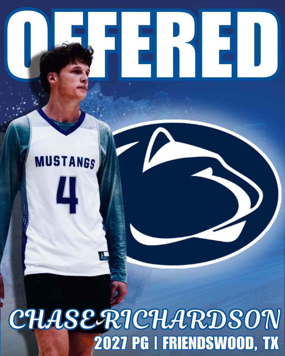 Chase Richardson (@cwrichardson24) on Twitter photo After a great conversation with <a href="/CoachRhoades/">Mike Rhoades</a> I am excited to announce an offer to Penn State University! Thank you to the Nittany Lions coaching staff! <a href="/BJenkins247/">Brandon Jenkins</a> <a href="/tim_ford11/">Tim Ford</a> <a href="/tj_ford/">TJ Ford</a> <a href="/FwoodBoysBball/">Friendswood Boys Basketball</a> <a href="/GASOMass/">Ryan Massad 🔎</a> <a href="/Boy_named_Su_5/">Ansu Sesay Jr</a> <a href="/ScottyD_Knows/">Scotty Hendricks</a> <a href="/iFilmHoopers/">Michael Timmins</a> <a href="/JamieShaw5/">Jamie Shaw</a> After a great conversation with <a href="/CoachRhoades/">Mike Rhoades</a> I am excited to announce an offer to Penn State University! Thank you to the Nittany Lions coaching staff! <a href="/BJenkins247/">Brandon Jenkins</a> <a href="/tim_ford11/">Tim Ford</a> <a href="/tj_ford/">TJ Ford</a> <a href="/FwoodBoysBball/">Friendswood Boys Basketball</a> <a href="/GASOMass/">Ryan Massad 🔎</a> <a href="/Boy_named_Su_5/">Ansu Sesay Jr</a> <a href="/ScottyD_Knows/">Scotty Hendricks</a> <a href="/iFilmHoopers/">Michael Timmins</a> <a href="/JamieShaw5/">Jamie Shaw</a>