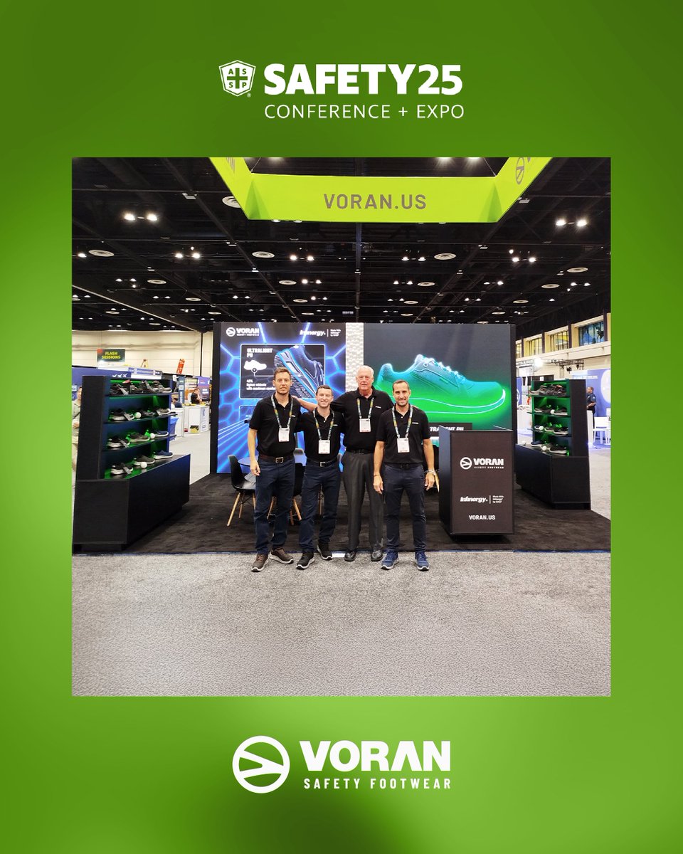VoranUSA's tweet photo. That’s a wrap on Safety 2025!

It was an incredible opportunity to connect with safety professionals, exchange ideas, and showcase how innovation can elevate protection and comfort.

Thanks to everyone who stopped by our booth, shared insights, tried on our footwear, and helped make this event a success.

#Safety2025 #ASSP2025