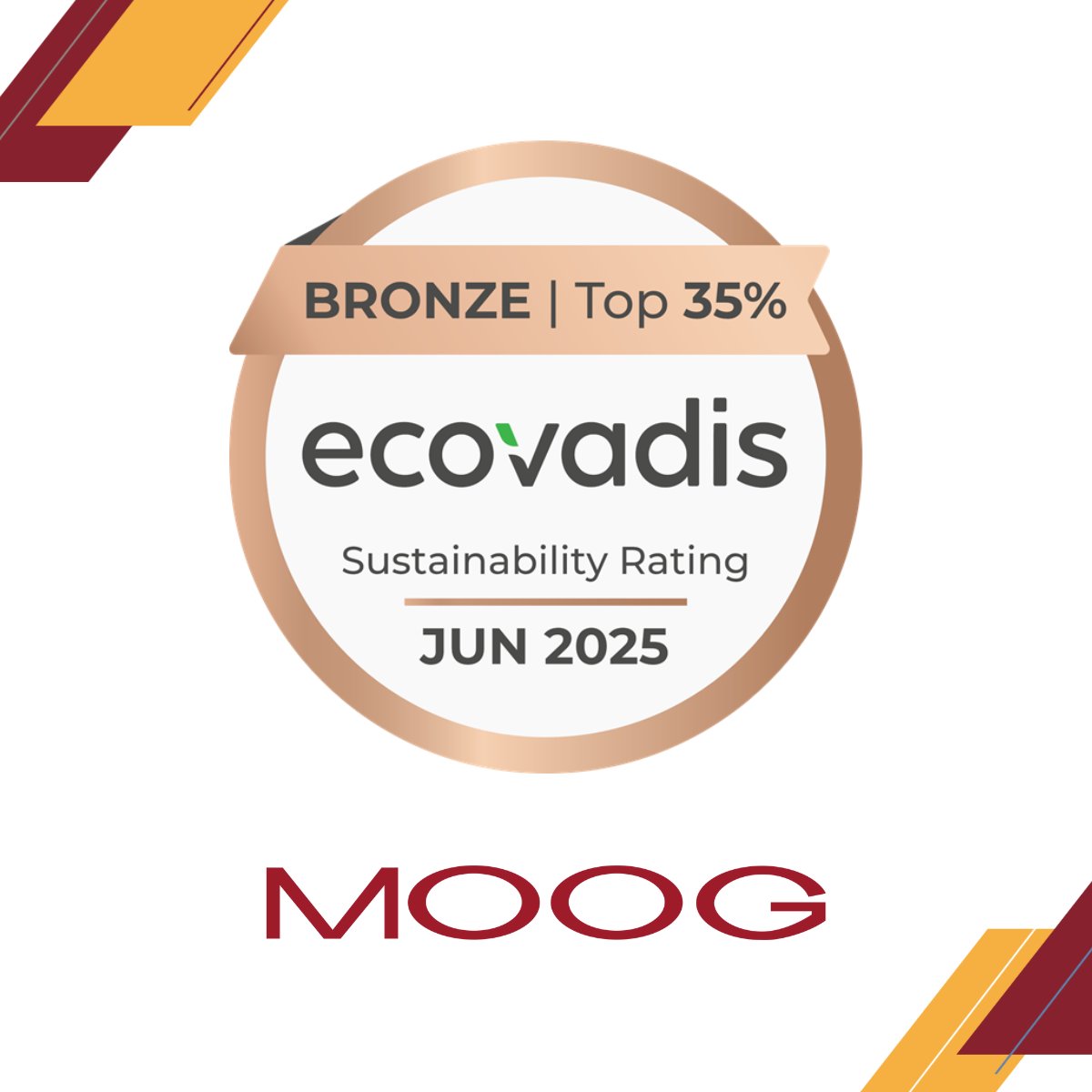 We were recently awarded a Bronze medal from @EcoVadis This recognition indicates that our sustainability performance ranks in the top 35% of over 150,000 participating companies. Learn more: loom.ly/3veMO-w