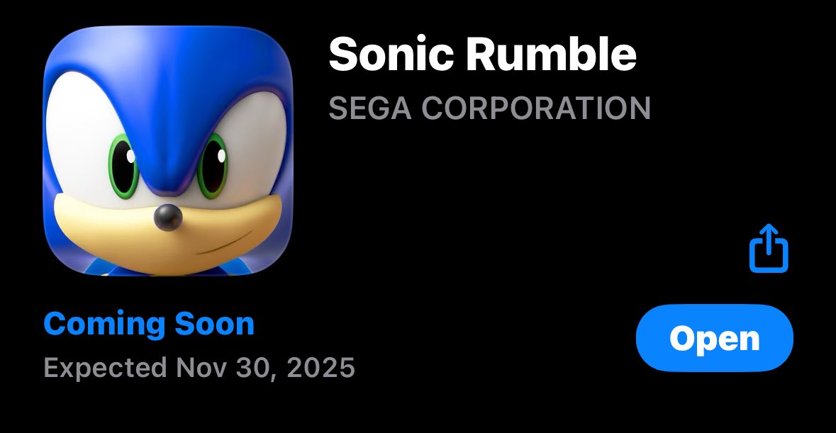 SonicMobileNews's tweet image. Keep in mind that the “November 30” date is NOT the global launch date! It can release before or after that. It’s a random date thrown on there until we have a official date