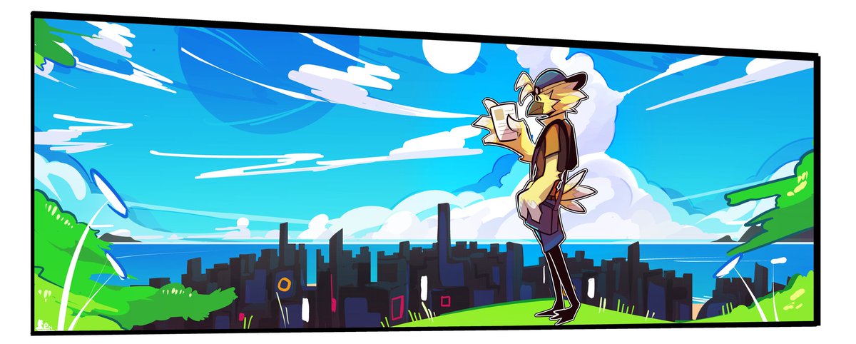 ASparkofDerp's tweet image. Pico is setting off his his daily deliveries! Just gotta hop he makes it to them on time! This beautiful commission was made by the amazing @Renniefabric! Go show them your love
#furry #furryart #commission #bird