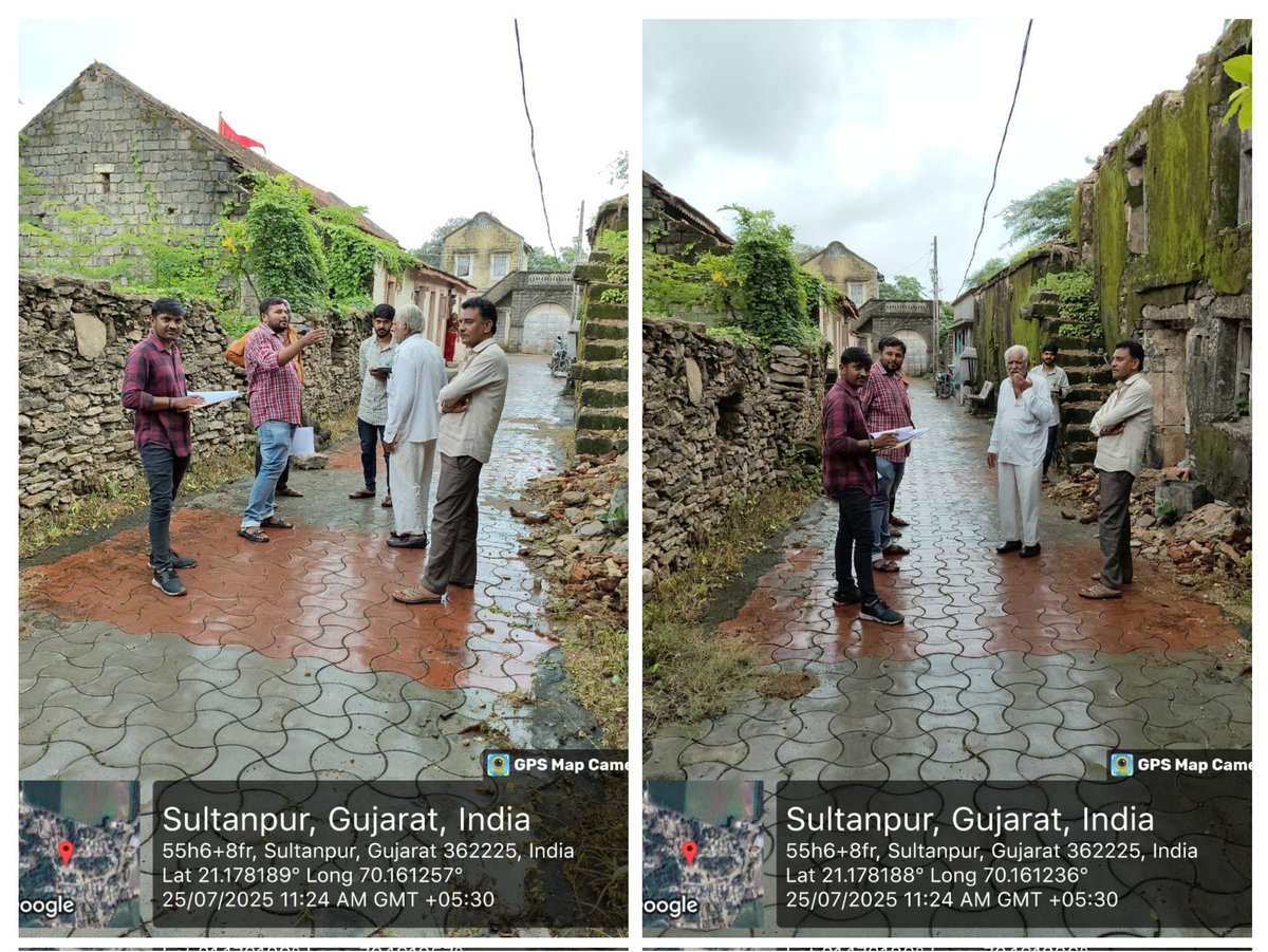 આજરોજ સુલતાનપુર ગામે સ્વામીત્વ યોજના અંતર્ગત ગ્રાઉન્ડ મેપિંગ ની કામગીરી કરવામાં આવી. 
<a href="/TDOMangrol_jnd/">TDO Mangrol(Junagadh)</a> 
<a href="/DdoJunagadh/">DDO Junagadh</a> 
<a href="/CMOGuj/">CMO Gujarat</a> 
<a href="/InfoJunagadhGoG/">Info Junagadh GoG</a>