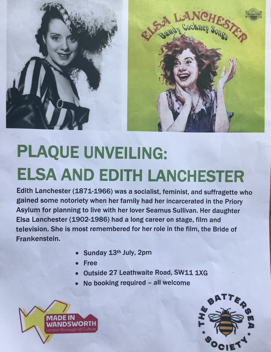 Jeanne Rathbone (@jeanne_rathbone) on Twitter photo I am so delighted that the brilliant #ChocolateFilms who have received Royal Warrant picked up on the Elsa Lanchester theme, plaque 27 Leathwaite Road. <a href="/ElsaBiog/">Elsa Lanchester Biography</a> <a href="/summerstown182/">Geoff Simmons</a> <a href="/nnbattersea/">Battersea SW11</a> <a href="/batterseasoc/">Battersea Society</a> <a href="/misslanchester/">Elsa Lanchester</a>
1000londoners.com/blog/from-batt… I am so delighted that the brilliant #ChocolateFilms who have received Royal Warrant picked up on the Elsa Lanchester theme, plaque 27 Leathwaite Road. <a href="/ElsaBiog/">Elsa Lanchester Biography</a> <a href="/summerstown182/">Geoff Simmons</a> <a href="/nnbattersea/">Battersea SW11</a> <a href="/batterseasoc/">Battersea Society</a> <a href="/misslanchester/">Elsa Lanchester</a>
1000londoners.com/blog/from-batt…