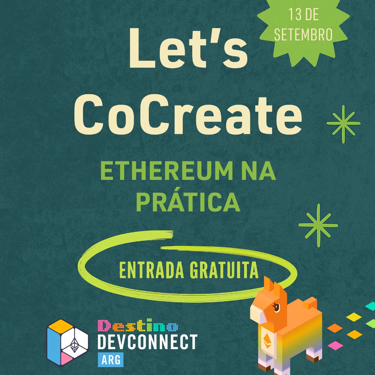 Let's CoCreate (@letscocreate0x) on Twitter photo Workshop presencial: Ethereum na prática
Dia 13/09, em SP, vamos aprender como a blockchain Ethereum funciona e como usar a tecnologia pra tirar ideias do papel. Mão na massa, sem precisar programar.
📍 UNESP | 14h
Apoio: <a href="/EFDevcon/">Devconnect ARG</a>
Inscreva-se: lu.ma/5aeng00t Workshop presencial: Ethereum na prática
Dia 13/09, em SP, vamos aprender como a blockchain Ethereum funciona e como usar a tecnologia pra tirar ideias do papel. Mão na massa, sem precisar programar.
📍 UNESP | 14h
Apoio: <a href="/EFDevcon/">Devconnect ARG</a>
Inscreva-se: lu.ma/5aeng00t