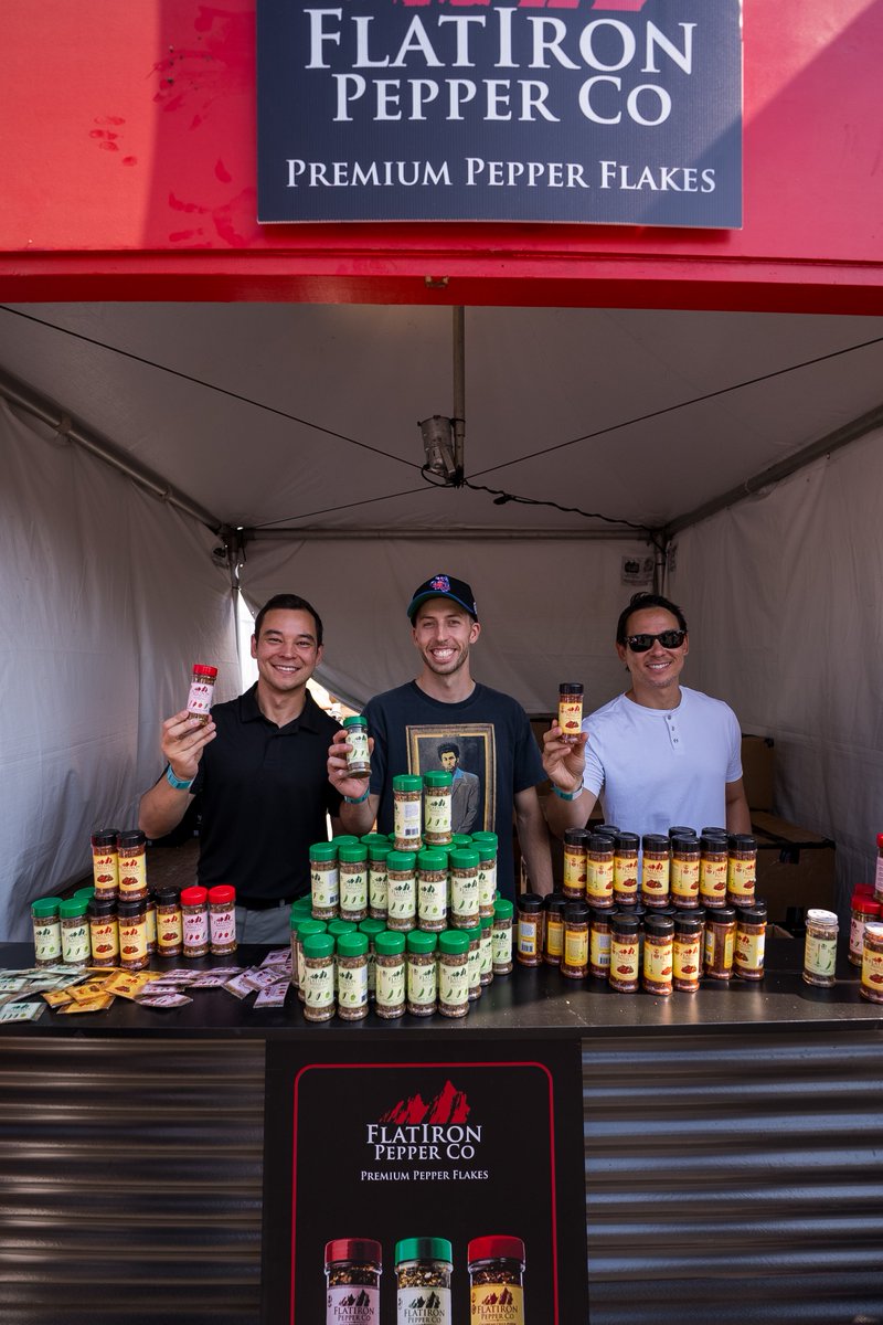 Bringing the heat 🔥 <a href="/flatironpepper/">Flatiron Pepper</a> is back at One Bite Pizza Fest with their bold, small-batch pepper blends! Stop by for free samples straight from the Flatiron flavor lab and turn up the spice on your slice. 🌶️🍕