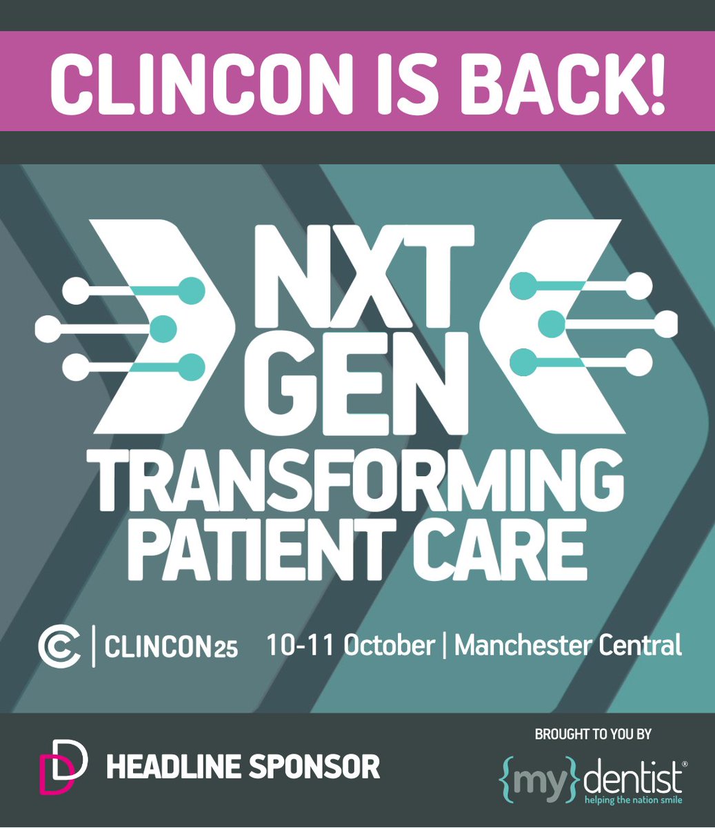 mydentist_uk's tweet photo. Calling all GDC-registered dentists - registration for CLINCON25 is now open! 🎉

We’re excited to announce that the mydentist Clinical Conference is returning to Manchester this October.

Register today to secure your place 👉https://t.co/hCC1JzXIHy https://t.co/QYAvxy3cEv