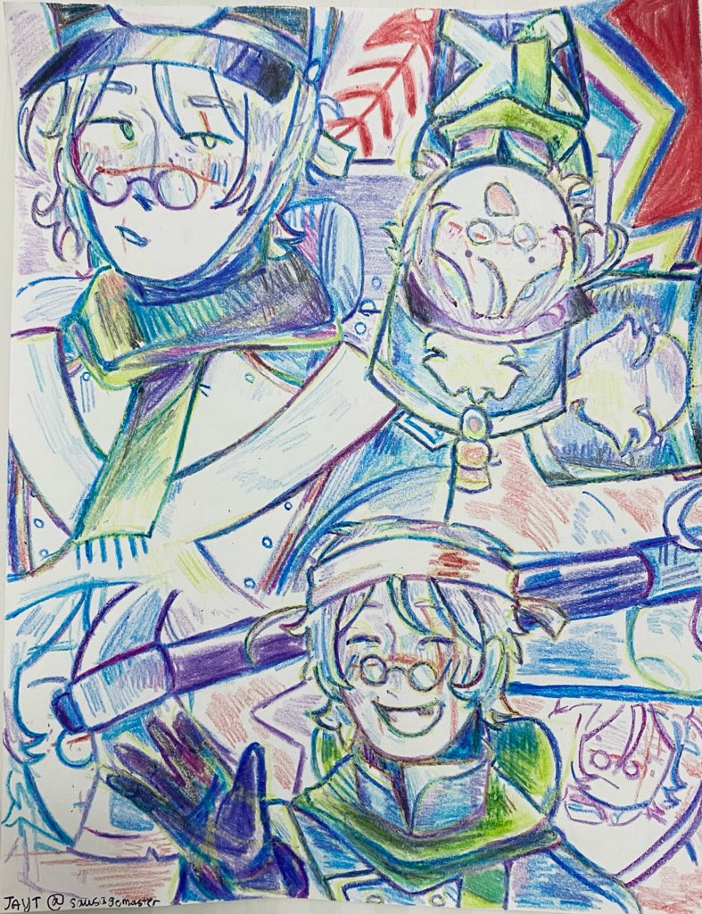 alphasigma02's tweet image. another crayon drawing of the SAMW guy (Rent)
#gutsandblackpowder