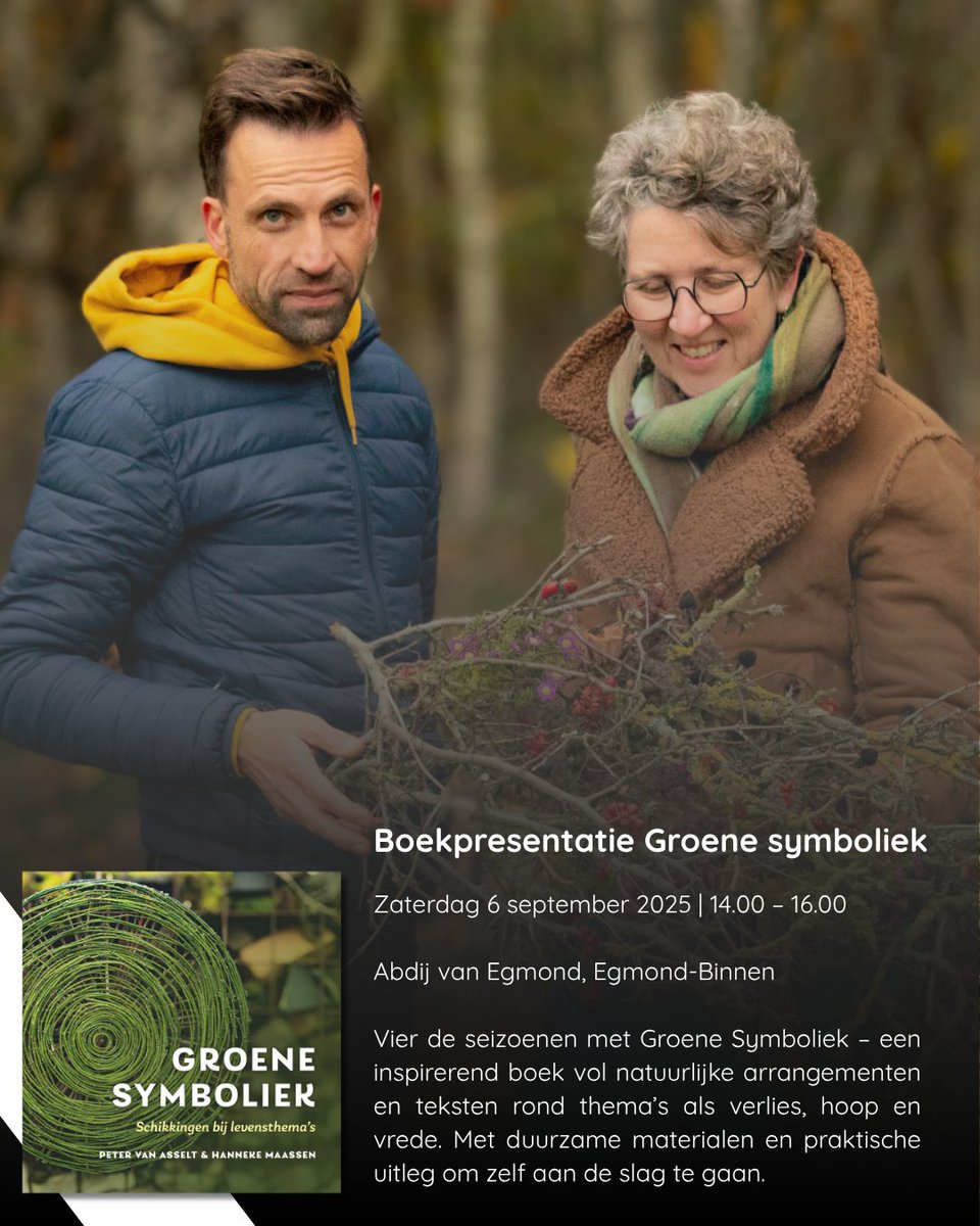 Boekpresentatie Groene symboliek
Zaterdag 6 september 2025 | 14.00 – 16.00
Abdij van Egmond, Egmond-Binnen