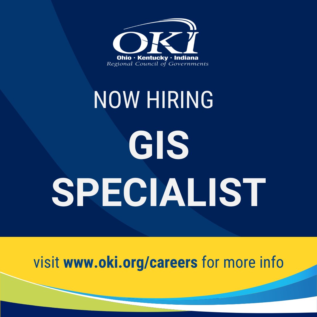We're hiring a GIS Specialist! Details and how to apply: oki.org/careers/curren…