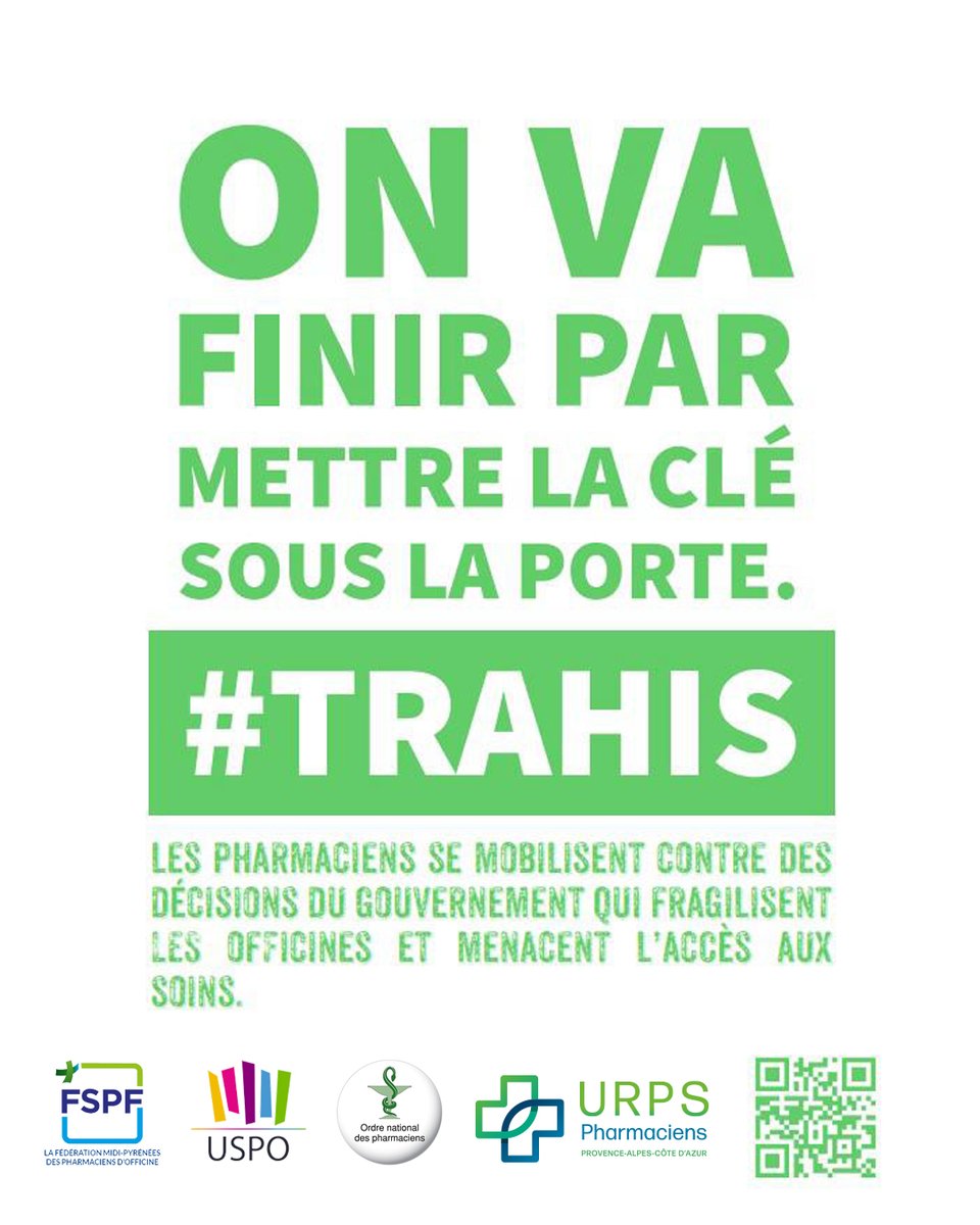 PHARMACIENS EN DANGER : NON AUX DÉSERTS PHARMACEUTIQUES

L’USPO, la FSPF et les groupements se mobilisent ensemble. Et vous pouvez agir dès maintenant :
🖋 Signez la pétition « NON AUX DÉSERTS PHARMACEUTIQUES »
📢 Partagez-la autour de vous
📥 Signez ici : urls.fr/JLAjii