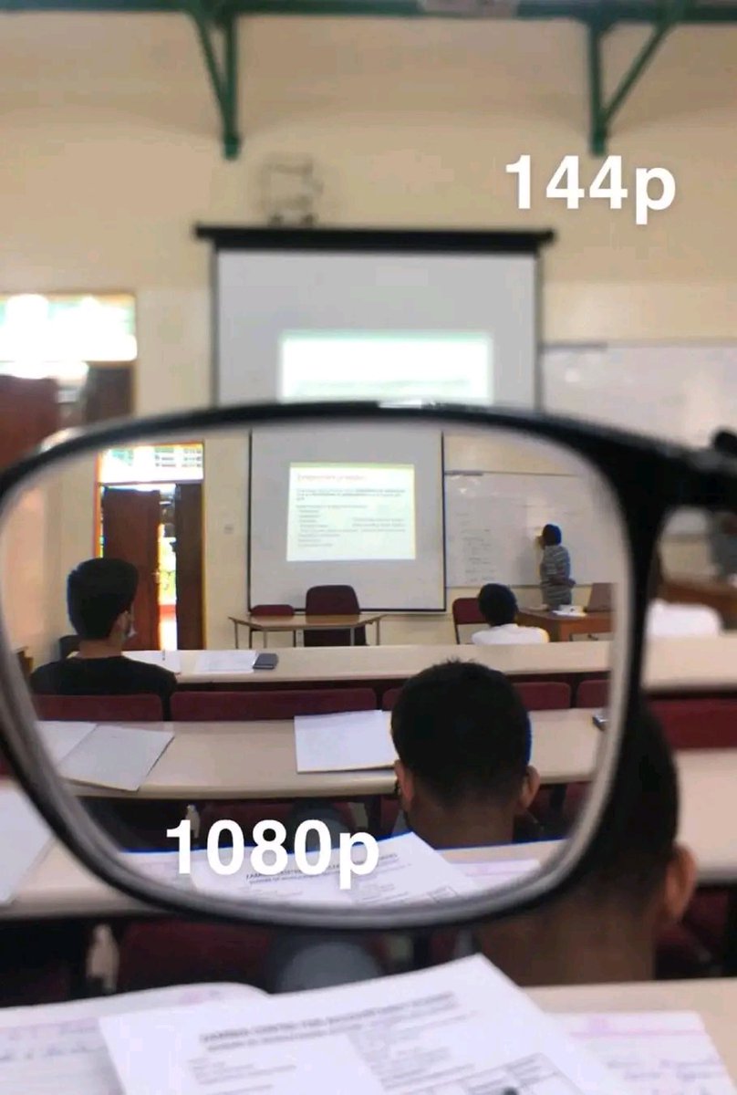 LetsVibeWidzMe's tweet image. Glasses off = 144p, 😵💫
Glasses on = 1080p (Full hd) 🤓
That's how life is going....
