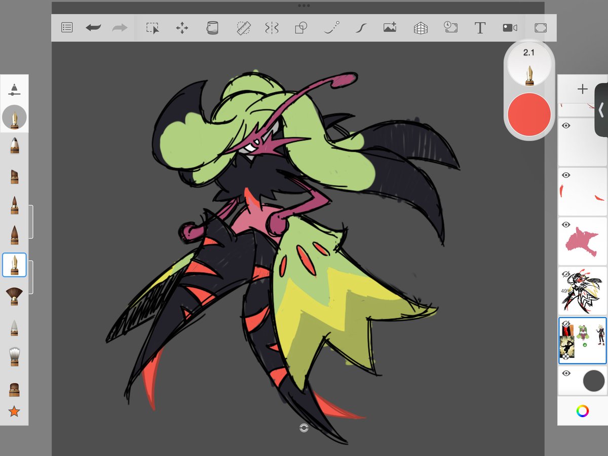TheEnci2's tweet image. Working on Mega Tsareena !
#fakemon #Pokemon #PokemonLegendsZA #fakemonart