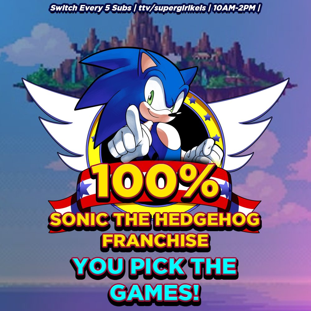 SuperGirlKels's tweet image. EVERY Sonic the Hedgehog Game.. 100%... YOU Choose the games.
twitch.tv/supergirlkels