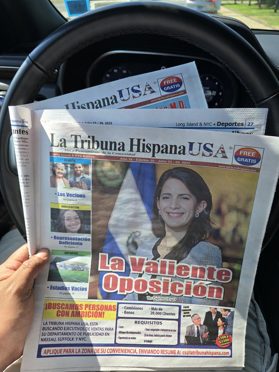 La Diputada <a href="/ClaudiaOrtizSV/">Claudia Ortiz</a> en los periódicos de #NewYork