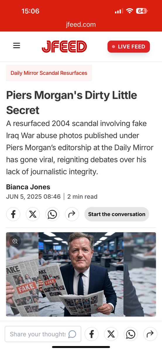 incandescentwit's tweet photo. @piersmorgan Piers, you’ve got form in publicising faked photos, probably best you sit down on this one for fear of being shown up as a fool again. https://t.co/WGU6KMFzZw