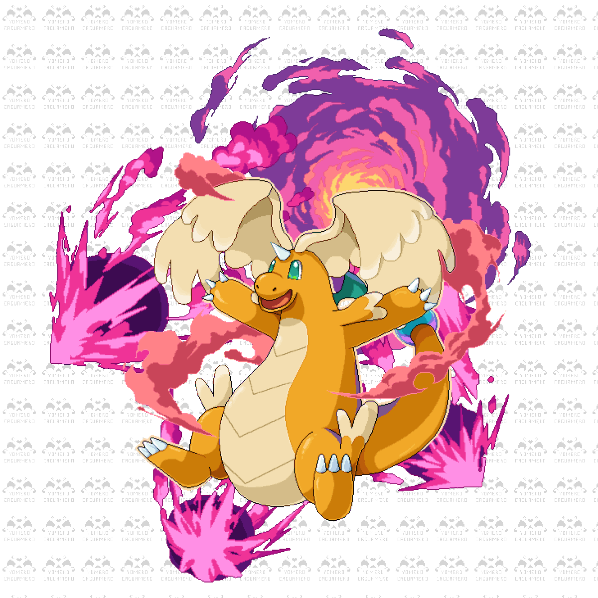 Mega Dragonite 
#PokemonLegends #Pokemon #Pixelart