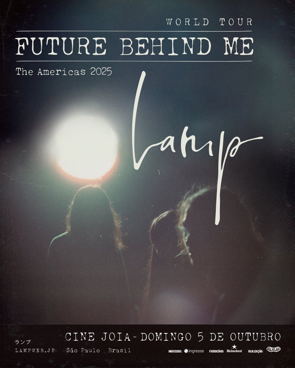 LAMP no Brasil! 🇯🇵 Ingressos à venda
ingresse.com/lamp

Anunciamos hoje a vinda inédita da banda japonesa Lamp, conhecida por seu som nostálgico e atmosférico, que mistura elementos de city pop, bossa nova, jazz, soul, pop barroco e soft rock dos anos 1960 e 70. 

O trio