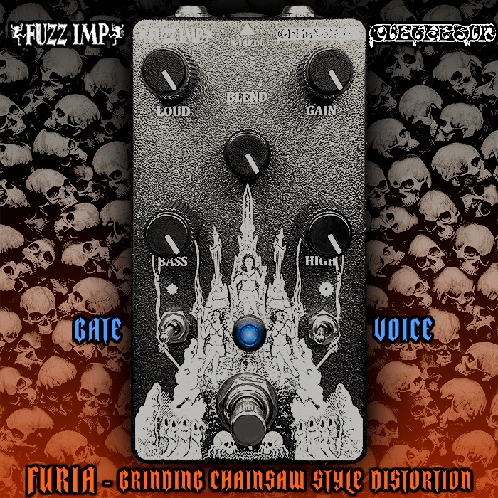 x_pedal's tweet image. Fuzz Imp Collaborates with Cue The Sun on super versatile FURIA Grinding High Gain Chainsaw Distortion with additional smart controls - guitarpedalx.com/news/gpx-blog/… @fuzzimp @cuethesunpdx #fuzzimp #fuzzimpfuria #furiachainsawdistortion #chainsawdistortion #deathmetaldistortion