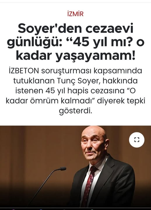KumandanRte's tweet image. "45 yıl yaşayamam , O kadar ömrüm kalmadı." deyip istenilen cezaya tepki göstermiş Beyimiz..
Ne kadar uyar kendisine, kaç yıl cezaya razı olur acaba? Savcıya söyleyelim de o kadar istesin , hakimler de en alt sınırdan versin ..
*
Çav Bella oynayıp, malı götürürken iyiydi?
Buna 45…