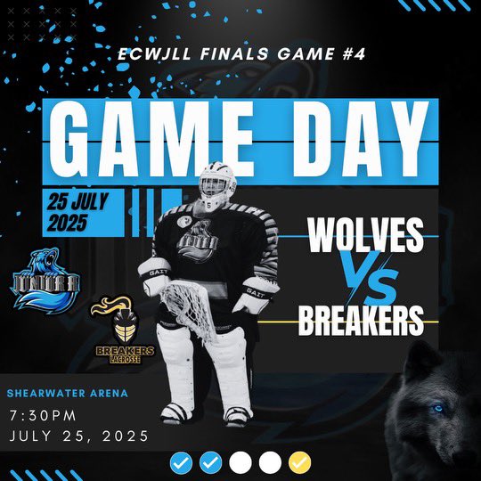 🚨Game Day!!🚨Come down to the shore for 7:30PM as your Female JrA Wolves look to close out the Breakers in this hard fought final. 🐺🥍<a href="/wolveslacrosse1/">WolvesLacrosse</a>