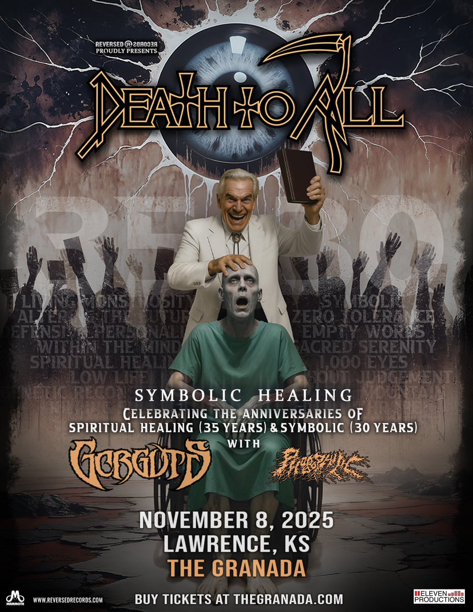 theGranada's tweet image. 🎟️Tickets are on sale NOW for Death To All - Symbolic Healing Tour at The Granada on Saturday, November 8th with Gorguts and Phobophilic!
Tickets at thegranada.com