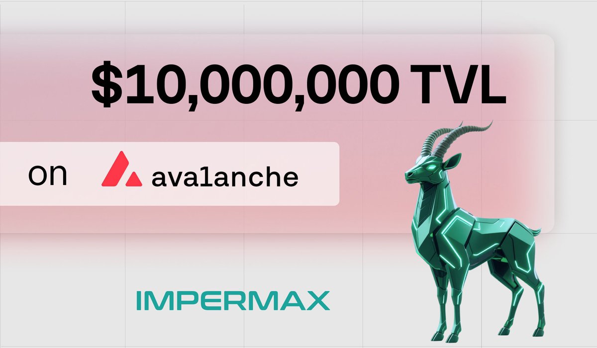 ImpermaxFinance's tweet image. 10 Millions TVL on the ⛰️

With APR&apos;s for lending at 40% on ETH, and 100%+ on AVAX 💥 

At 👇

app.impermax.finance/vaults?network…

@avax @AvaxCanada @AVAXDaily @AvaxPredat0r @CommunityofAvax @Ahnor_Block @aCryptoBiker
@CW8900