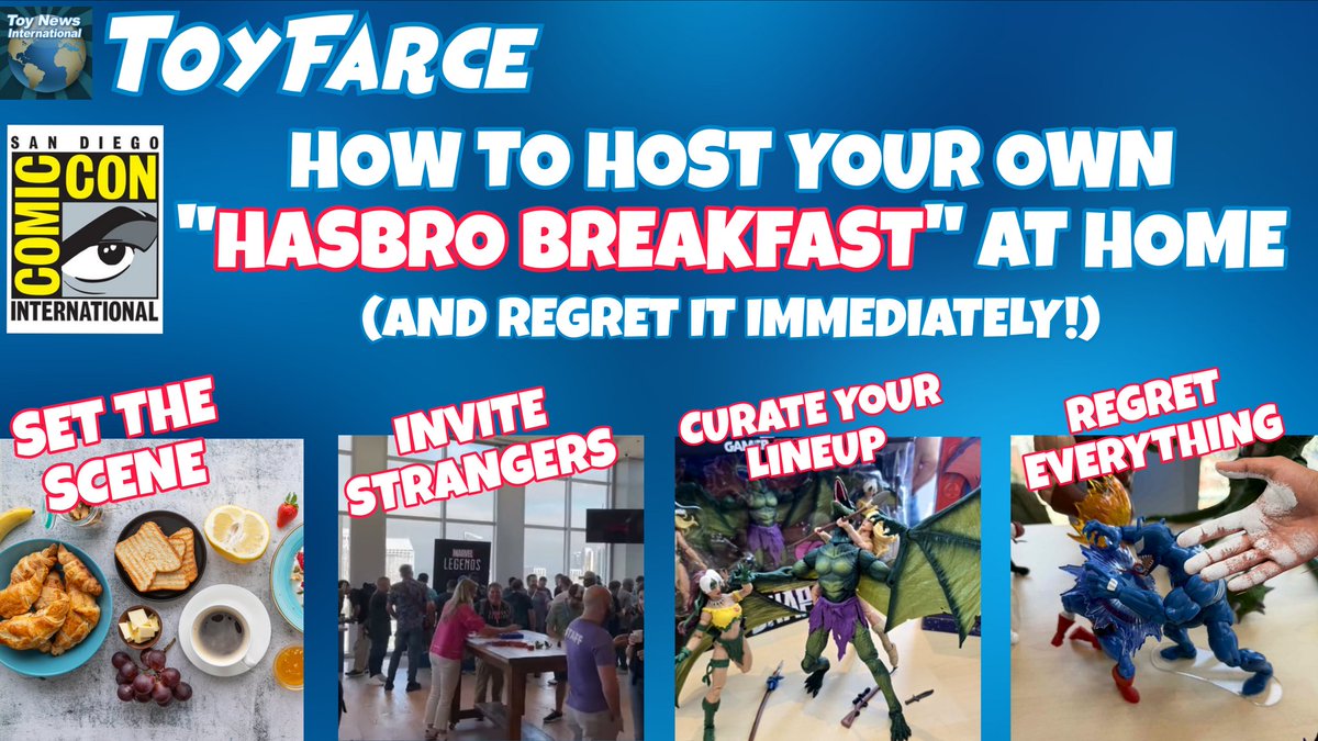 BREAKING NEWS:
HOW TO HOST YOUR OWN "HASBRO BREAKFAST" AT HOME (AND REGRET IT IMMEDIATELY!)
toynewsi.com/484-59113

#toyfarce #sdcc #sandiegocomiccon #sdcc2025 #hasbro #hasbrobreakfast #starwars #marvellegends #gijoeclassifiedseries #transformers #actionfigures #toycommunity