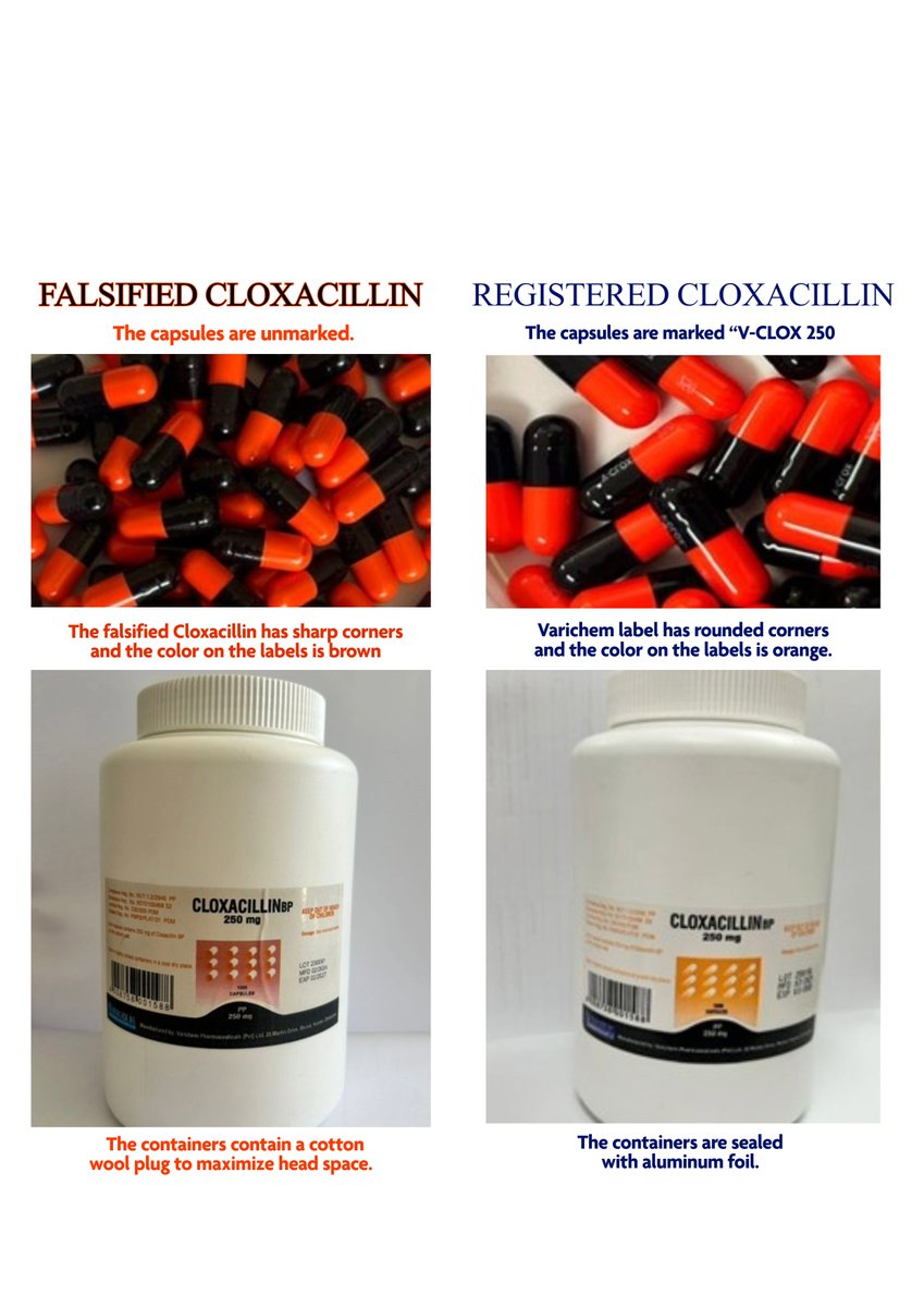 🔴 PUBLIC ALERT

📢 MCAZ warns the public and health professionals of falsified Cloxacillin 250mg capsules circulating in the market through unauthorized sources. One of the sources has been identified as Gartats Investments

Details: portal.mcaz.co.zw/wp-content/upl…