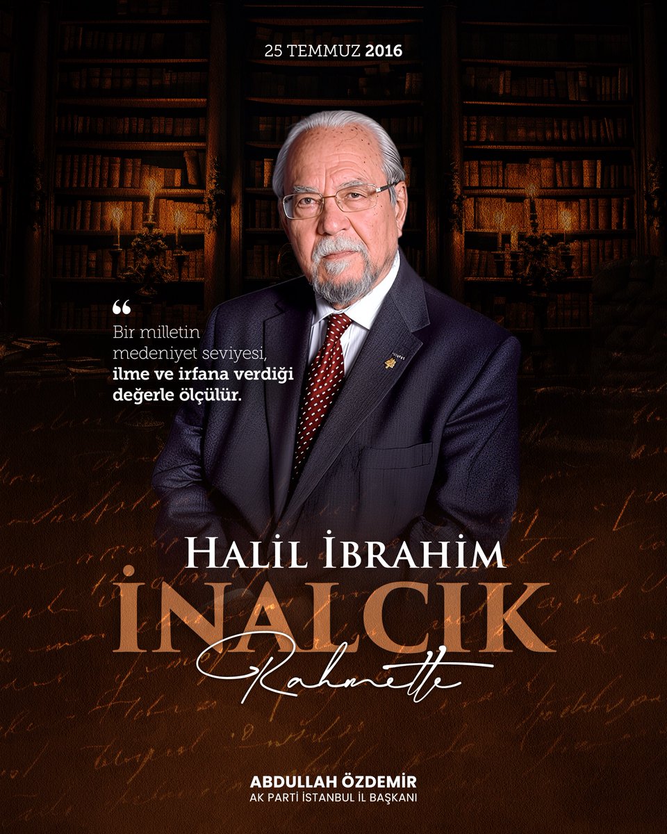 abdullahozdemir's tweet image. Asırlık ömrünü tarih ilmine vakfeden, nesilleri onlarca yıldır aydınlatan büyük hazine, "Tarihçilerin Kutbu" Prof. Dr. Halil İbrahim İnalcık hocamızı saygı ve rahmetle anıyorum.