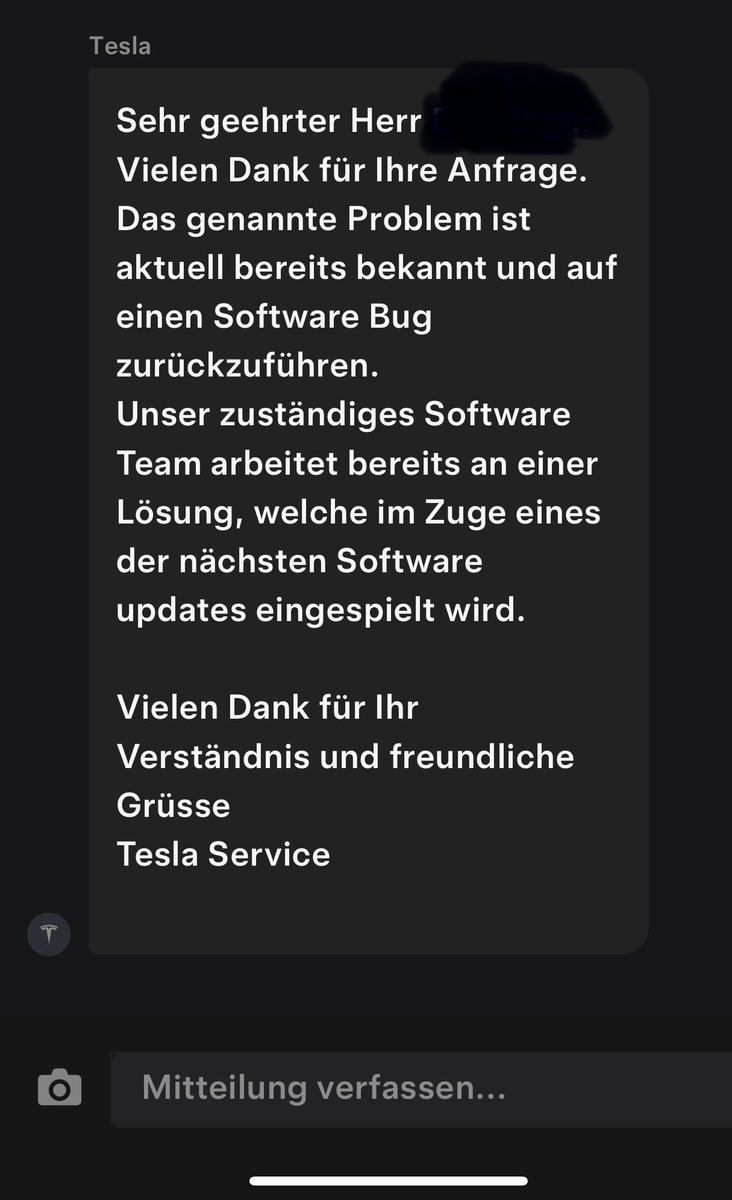 MikeAlpha66's tweet image. Was ich an #Tesla so mag … wenn du ein Problem hast, meldest du das über die App und bekommst sehr schnell eine Antwort. Seit dem letzten Update habe ich Probleme mit der Sprachsteuerung.
