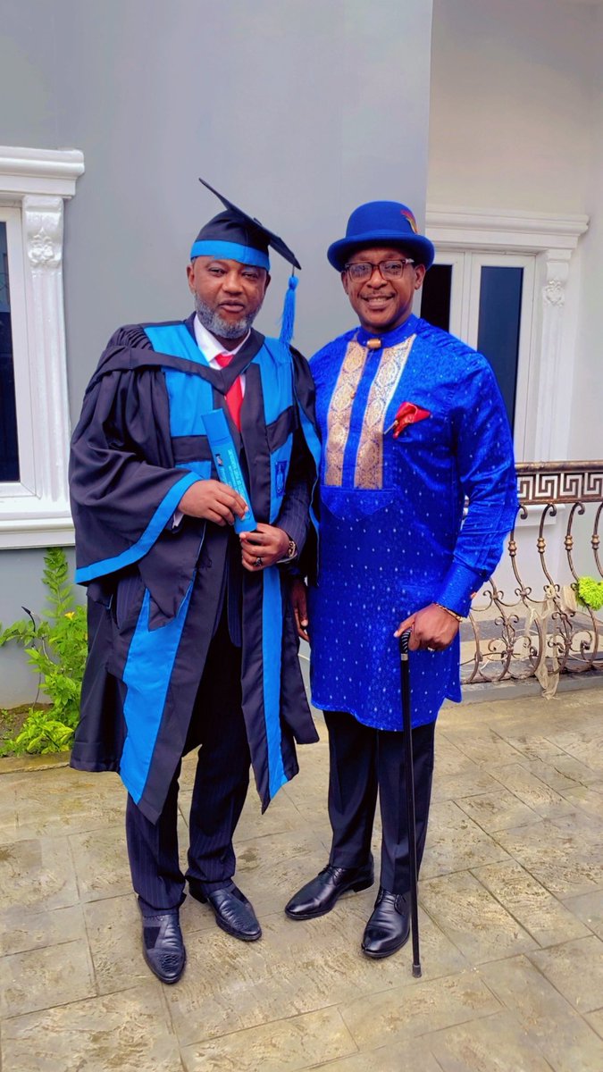 masiobi's tweet image. Today I joined my dearest friend cum brother Emmanuel Nde Azodoh at his convocation in M.Sc Marketing at the prestigious university of Port Harcourt.
My dear brother, PhD loading ooo 👏👏👏👏